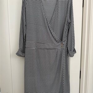 Black and White Wrap Dress